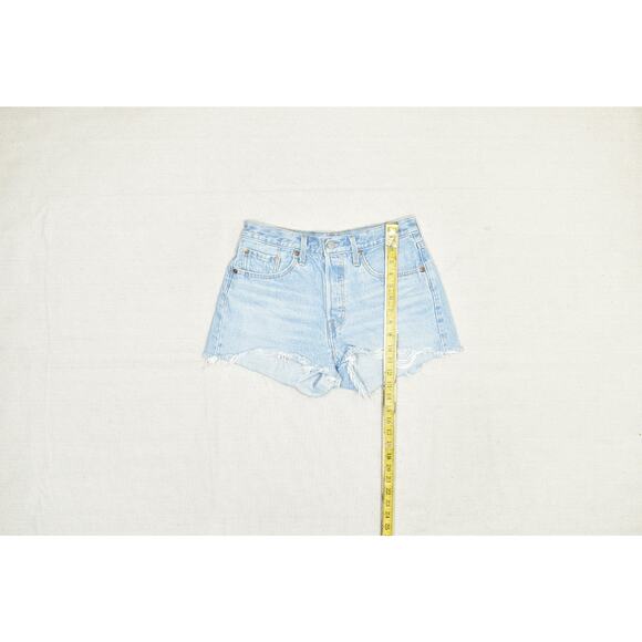 Levi's Premium 501 Women's High Rise Denim Cutoff Jean Shorts Size 28 - Picture 4 of 8
